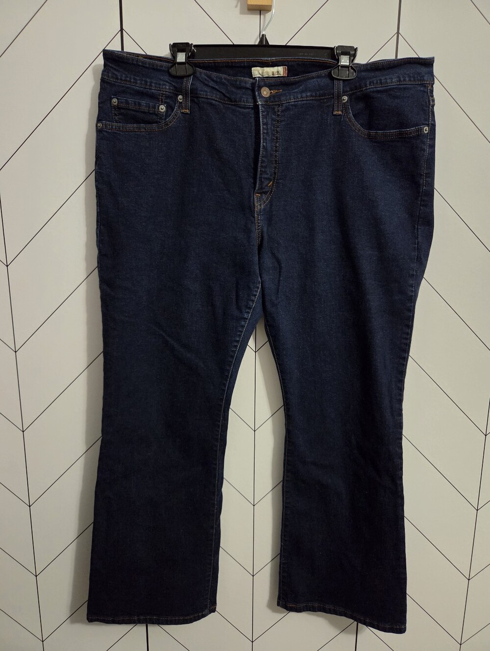 Y2K Levi's 512 Perfectly Shaping Bootcut Jeans Dark Wash Plus Size 24W Short